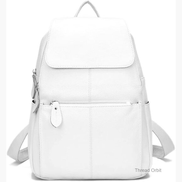 Genuine Leather Women\'s Backpack Travel Daypack Adjustable Straps 5 Pockets main image 5